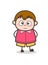 Silent Expressionless Face - Cute Cartoon Fat Kid Illustration