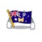 Silent flag australia isolated in the mascot
