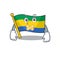 Silent flag gabon stored in drawer character