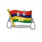 Silent flag mauritius in the character shape