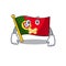 Silent flag portugal isolated in the character