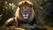 Silent Guardian: A Lion\\\'s Tranquil Pause in the Savannah