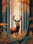 Silent Majesty Exploring the Enigmatic World of a Deer Through the Forest\\\'s Veiled Pathways