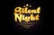 silent night star golden color word text logo icon