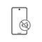 silent phone icon, turn mobile quiet, silence or sound switch. Vector illustration. stock image.