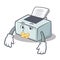 Silent printer mascot cartoon style