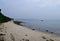 Silent and Serene White Sandy Beach with Rocks and Greenery - Aerial View - Kalapathar, Havelock, Andaman, India