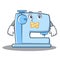 Silent sewing machine emoticon character