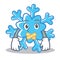 Silent snowflake character cartoon style