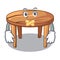 Silent wooden table isolated on the mascot