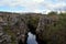 Silfra Thingvellir Park. Silfra breakdown of the tectonic plates of the Mid-Atlantic Ridge