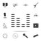 Silhouet of bass guitar icon. Detailed set icons of Music instrument element icons. Premium quality graphic design. One of the col