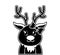 Silhouette adorable female reindeer cute animal