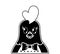 Silhouette adorable hen cute animal character