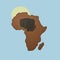the silhouette of africa on a green background