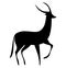 Silhouette of African gazelle logo vector, Namibian Springbok standing icon
