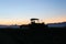 silhouette agricultural harvest farming by tractor The growth of the agricultural world