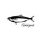 Silhouette Amberjack fish logo icon.
