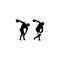 Silhouette of an ancient Greek athlete, Discus thrower silhouette