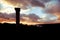 Silhouette of an ancient Kourion. Limassol District, Cyprus