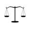 Silhouette of antique weights. Libra. Scales of justice