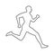 Silhouette athlete running icon