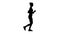 Silhouette Athletic woman running.