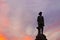 Silhouette of Aussie soldier keep silent