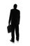 Silhouette back view of business man