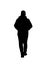 Silhouette Back View Person Walking Isolated Graphic