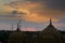 Silhouette of Bada Bagh or Barabagh, means Big Garden, is a garden complex in Jaisalmer, Rajasthan, India, for Royal cenotaphs of