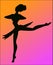 A silhouette of ballerina