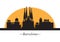 silhouette of barcelona. Vector illustration decorative design