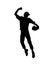 Silhouette of baseball player