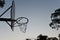 Silhouette Basketball Hoop, net and backboard