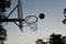 Silhouette Basketball, net and backboard