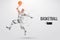 Silhouette of a basketball player. Vector illustration