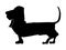 Silhouette of basset hound