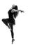 Silhouette of beautiful female ballet dancer