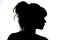 Silhouette of beautiful profile of woman face concept beauty and fashion