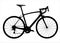 Silhouette bicycle race icon