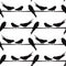 A silhouette of birds on a wire, vector