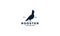 Silhouette black rooster vintage or retro logo design