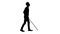 Silhouette Blind Man Walking.