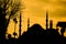 Silhouette of blue mosque Sultanahmet camii