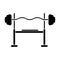 Silhouette brench press exercise gym design