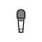 Silhouette of broadcasting microphone for news anchor, news live, television or infotainment news, etc