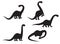 Silhouette of Brontosaurus dinosaur vector