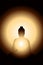 Silhouette Buddha Siddhartha gautama and background Light glowing