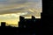 Silhouette of buildings in Edinburgh Castle, Scotland